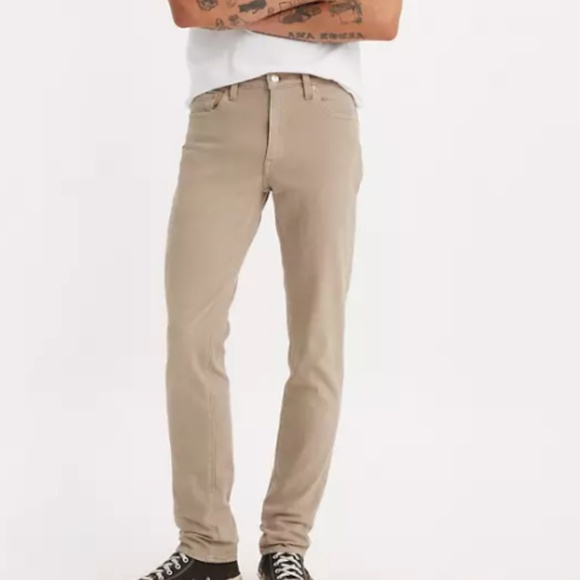 LEVI'S 511 SLIM FIT Mens Jeans Khaki Tan - Picture 1 of 9